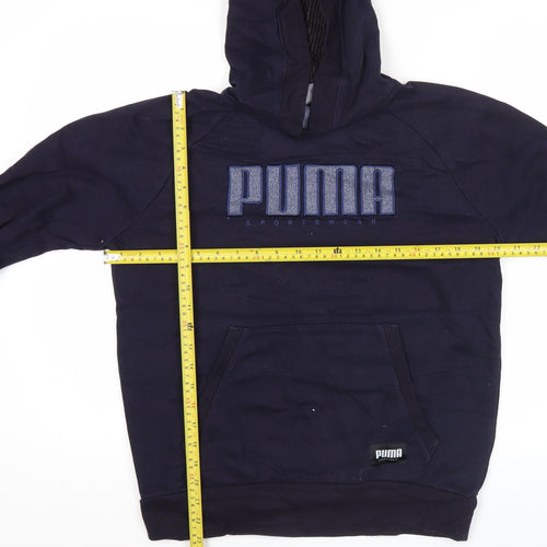 Puma Mens Blue Pullover Hoodie Hoodie S Logo Sportswear