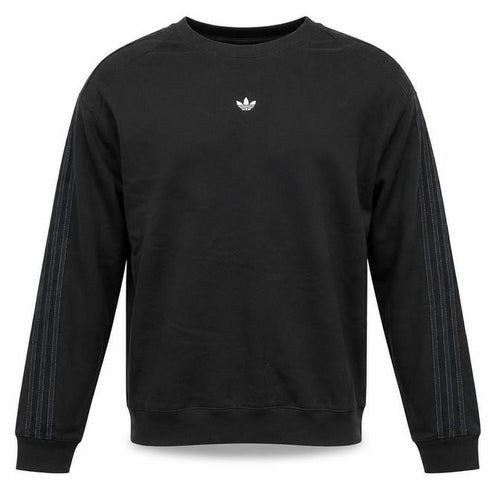 Adidas Men's Black L Pullover Cotton Sweatshirt Crew Neck Sports Style