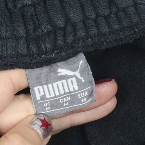 Puma Women’s Black M Jogger Trousers Fleece Autumn Winter Sportswear
