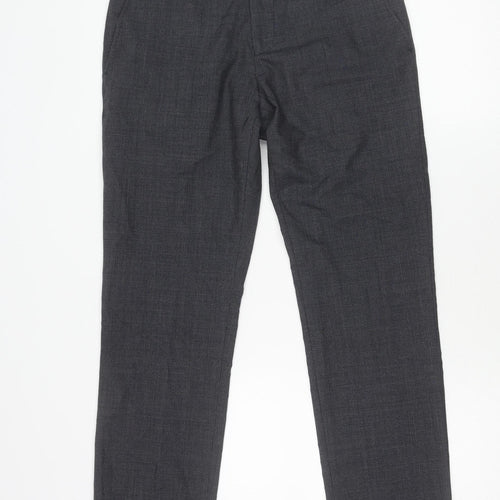 Moss 1851 Men's Grey Wool Blend Tailored Dress Trousers 30W