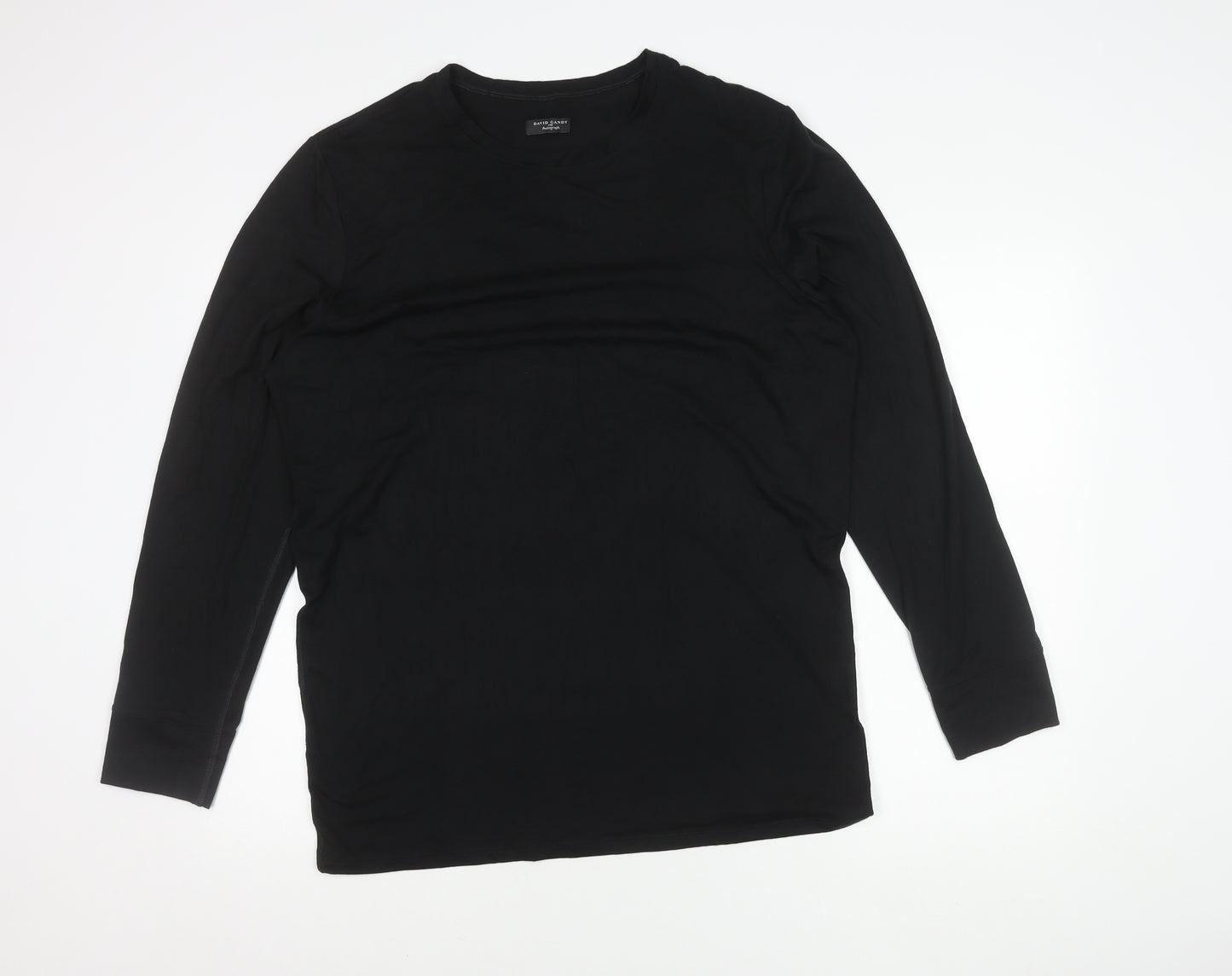 Marks and Spencer Men’s Black XL Long Sleeve Crew Neck T-Shirt