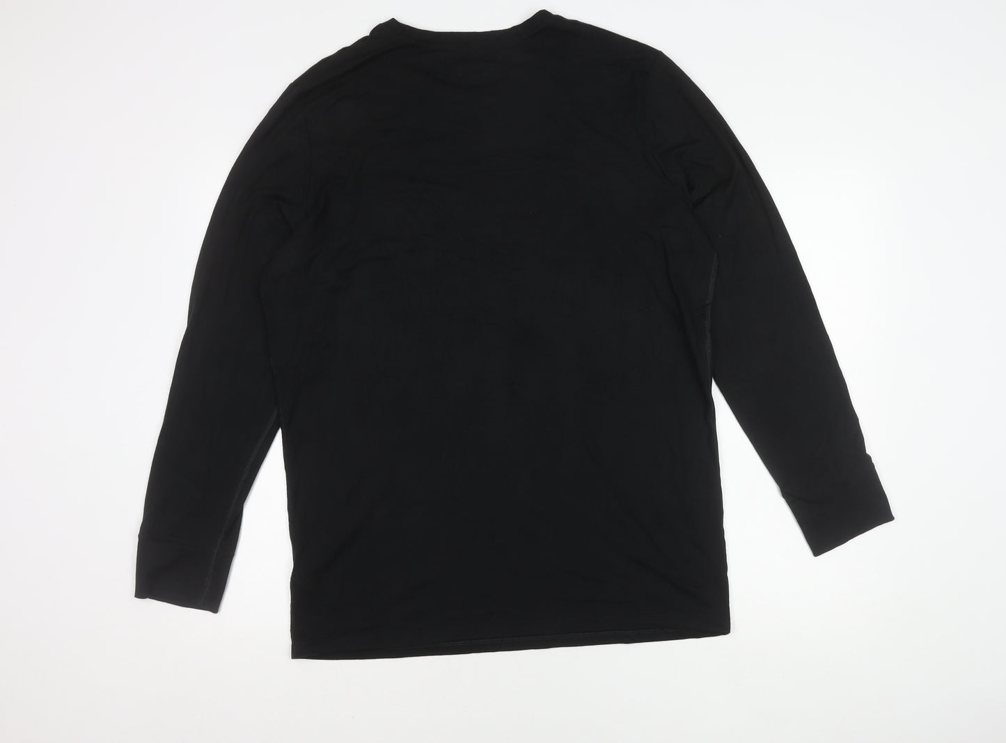 Marks and Spencer Men’s Black XL Long Sleeve Crew Neck T-Shirt
