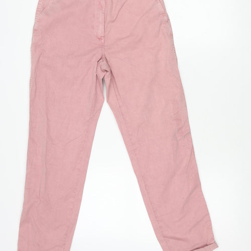 Marks and Spencer Women’s Pink Chino Trousers Size 6 Cotton Straight Leg