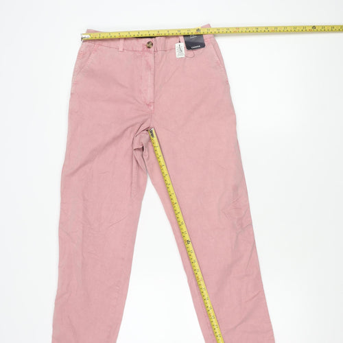 Marks and Spencer Women’s Pink Chino Trousers Size 6 Cotton Straight Leg