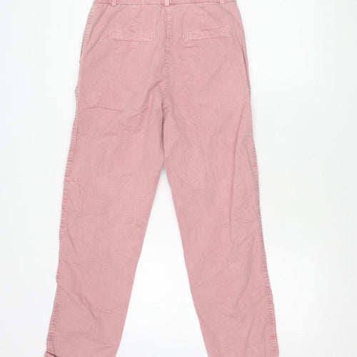 Marks and Spencer Women’s Pink Chino Trousers Size 6 Cotton Straight Leg