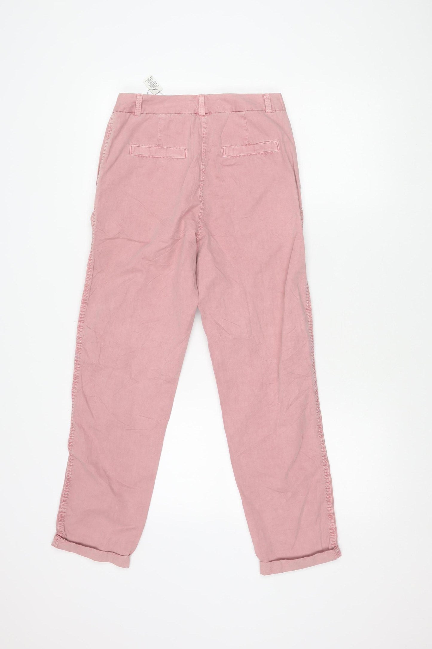 Marks and Spencer Women’s Pink Chino Trousers Size 6 Cotton Straight Leg