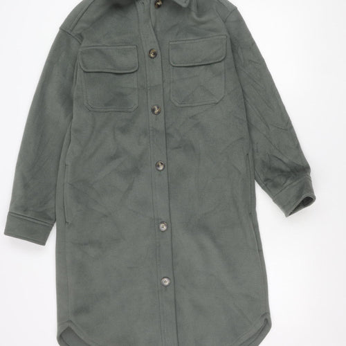 Marks and Spencer Women’s Green Long Jacket Size S Polyester Viscose