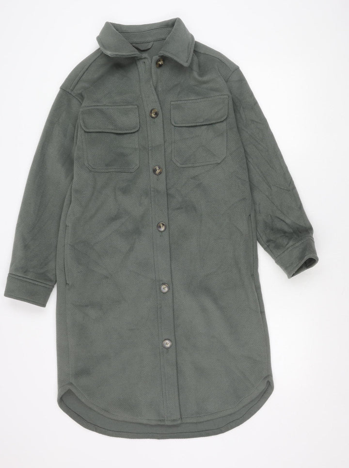 Marks and Spencer Women’s Green Long Jacket Size S Polyester Viscose
