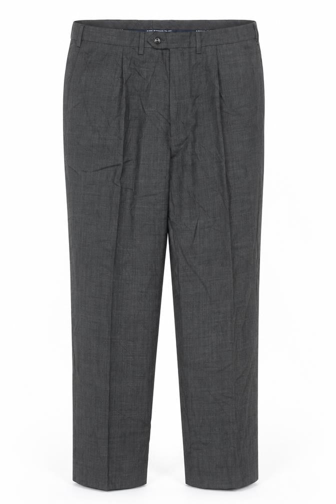 Marks and Spencer Men's Grey XL Regular Fit Wool Blend Dress Pants