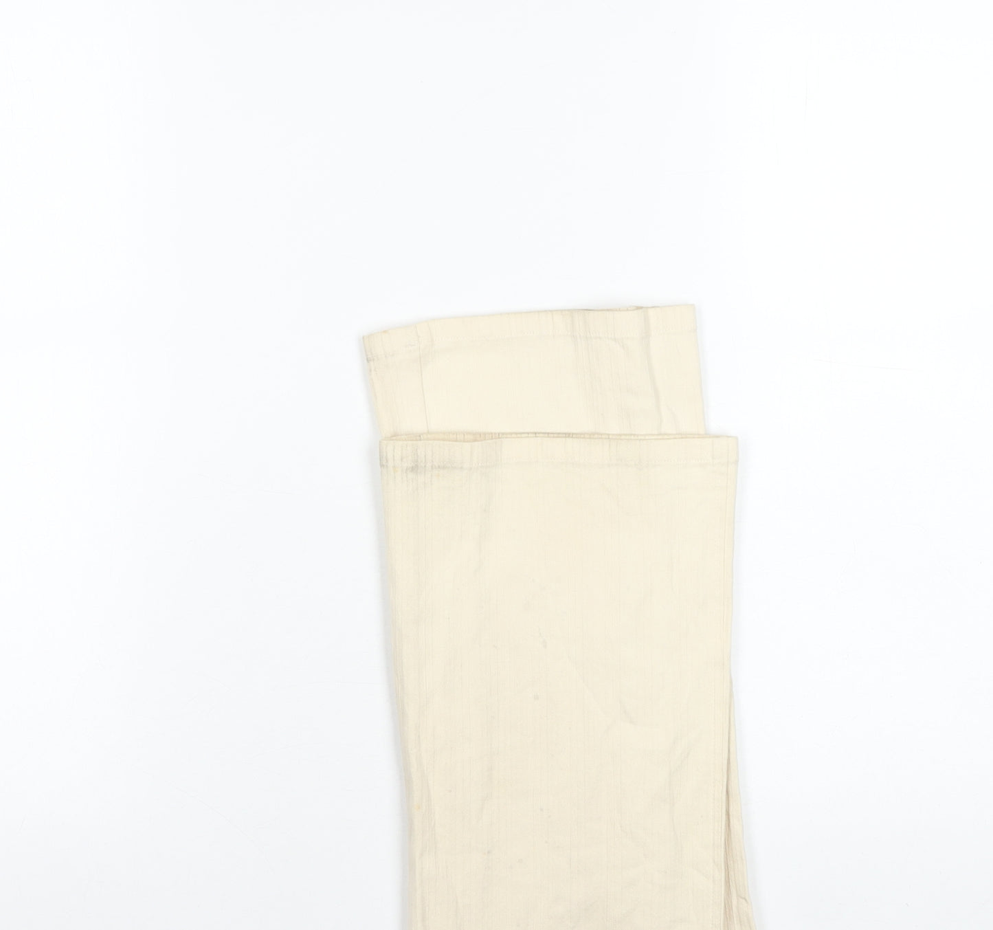 Marks and Spencer Women’s Beige Size 16 Straight Leg Cotton Trousers