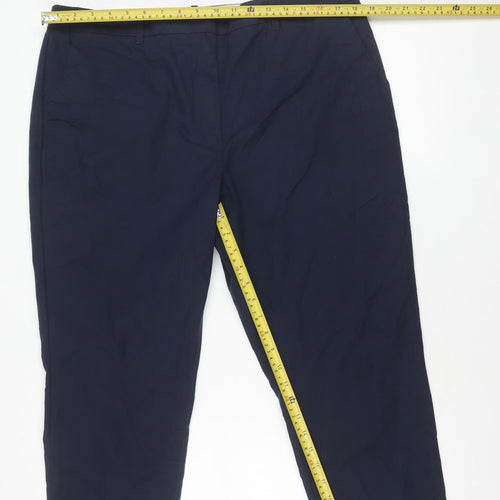 Marks and Spencer Women's Blue Size 16 Chino Trousers