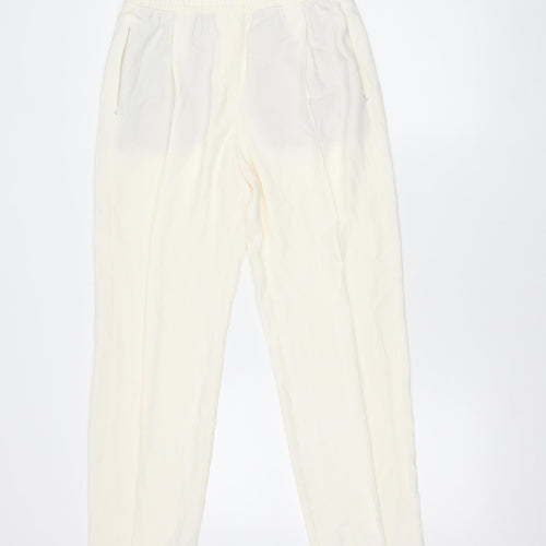 Marks and Spencer Women’s Ivory Jogger Trousers Size 8 Regular Fit