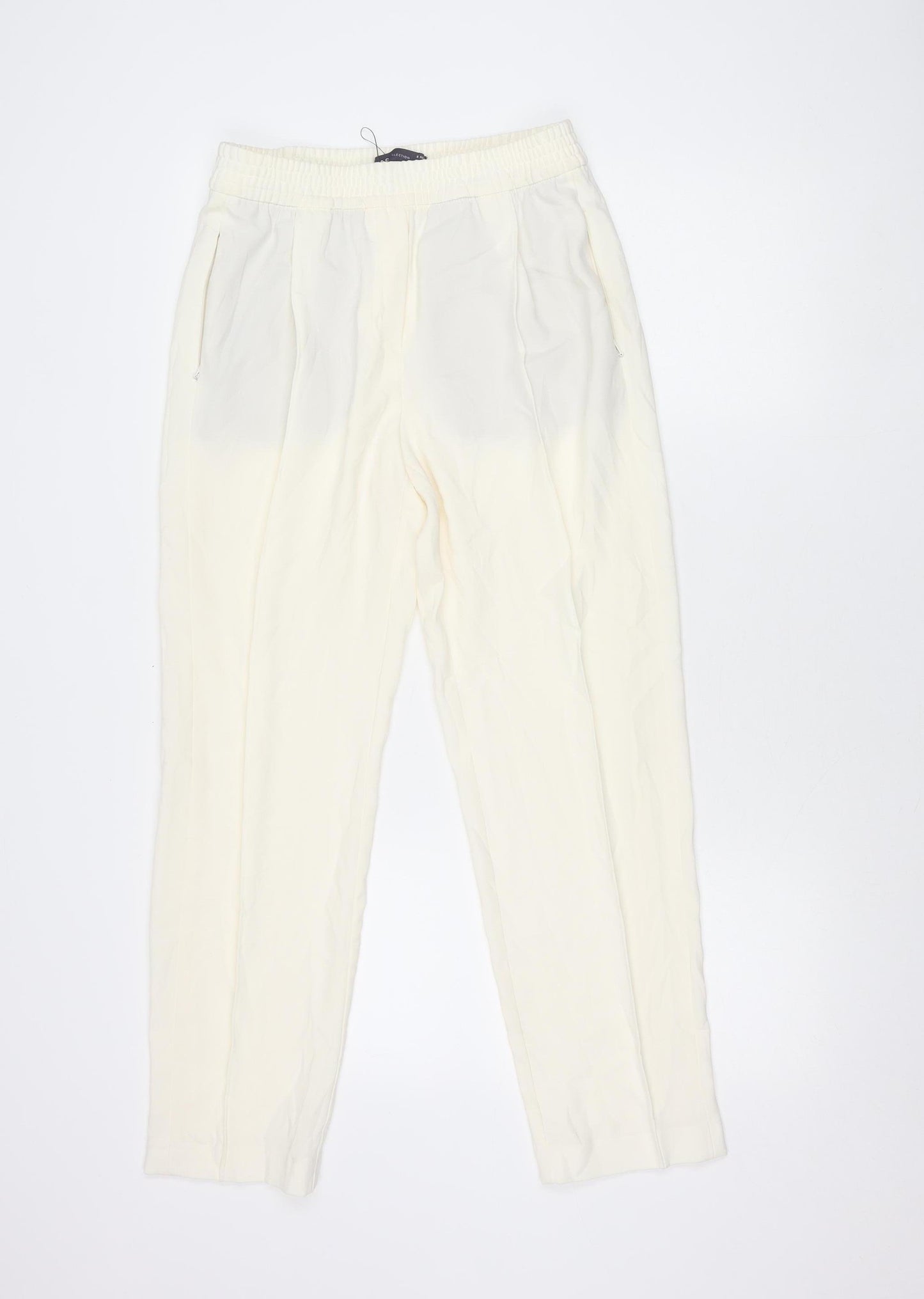 Marks and Spencer Women’s Ivory Jogger Trousers Size 8 Regular Fit