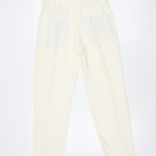 Marks and Spencer Women’s Ivory Jogger Trousers Size 8 Regular Fit