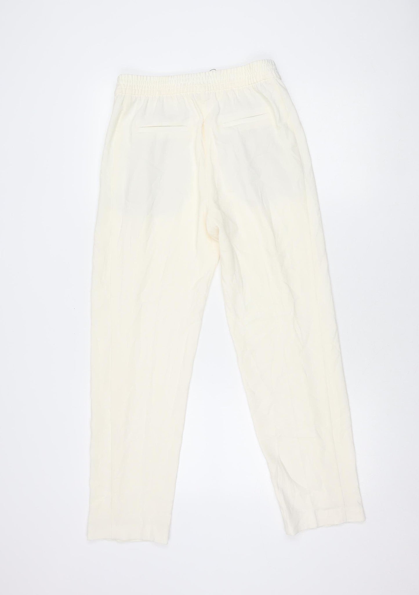 Marks and Spencer Women’s Ivory Jogger Trousers Size 8 Regular Fit