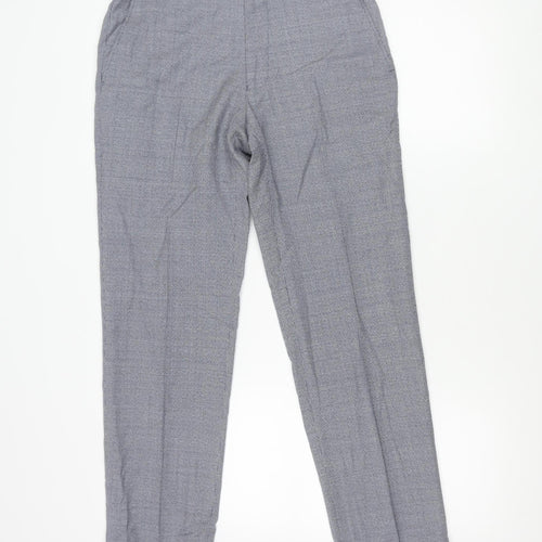 Marks and Spencer Men's Grey Check Wool Dress Pants 30x31 Regular