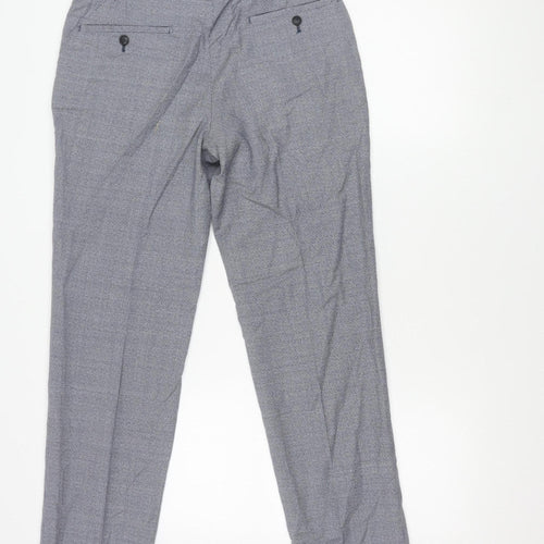 Marks and Spencer Men's Grey Check Wool Dress Pants 30x31 Regular