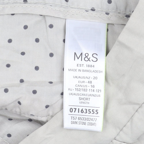 Marks and Spencer Men's Beige Chino Trousers Size 20 Regular Fit
