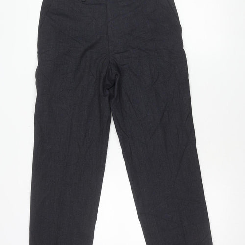 Marks and Spencer Men's Navy 30x29 Regular Fit Straight Leg Trousers