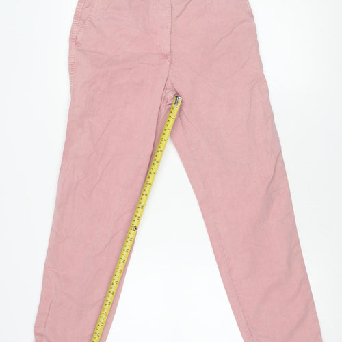Marks and Spencer Women’s Pink Chino Trousers Size 6 Regular Cotton