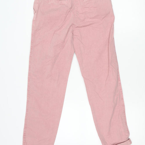 Marks and Spencer Women’s Pink Chino Trousers Size 6 Regular Cotton