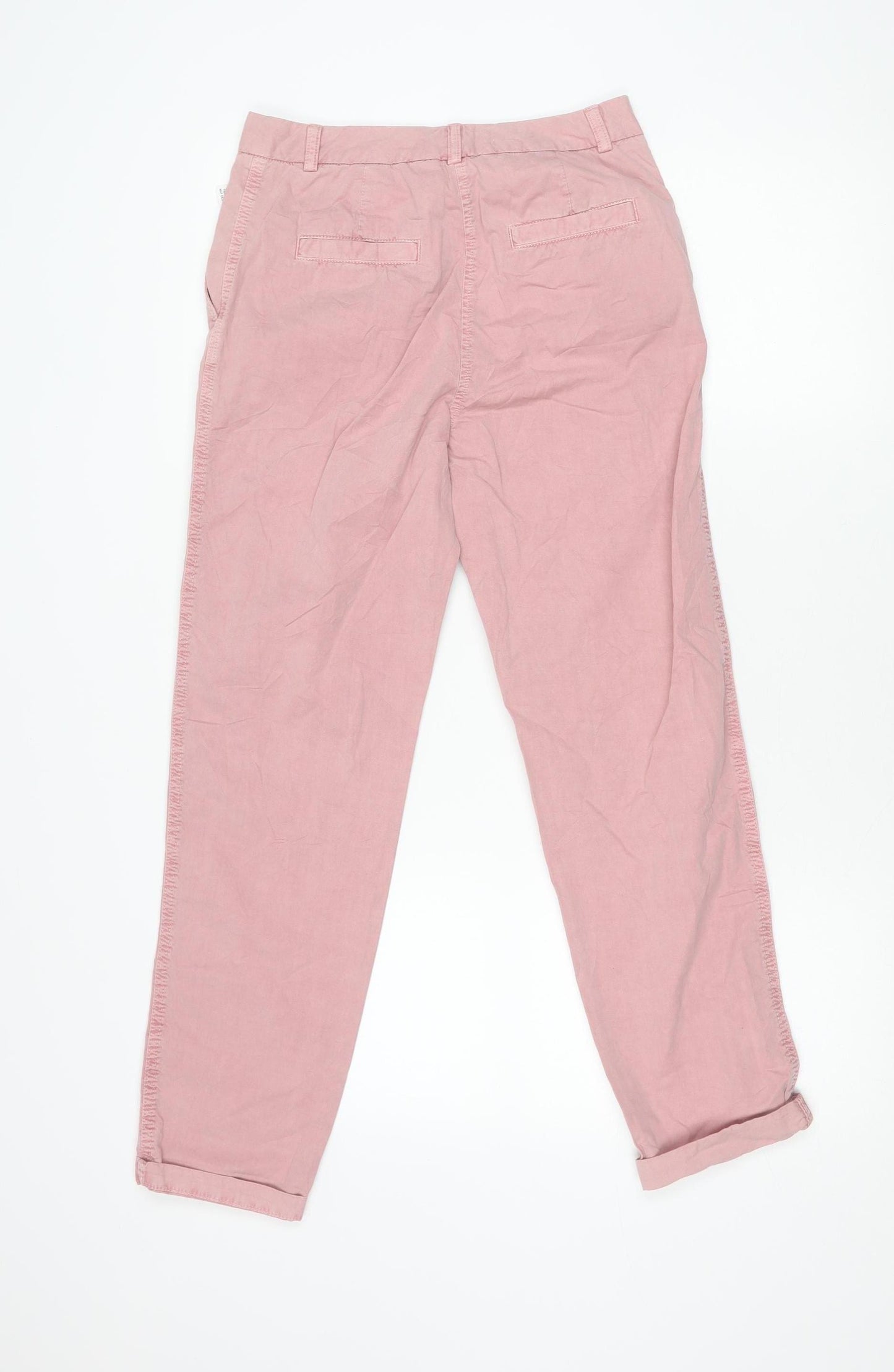 Marks and Spencer Women’s Pink Chino Trousers Size 6 Regular Cotton