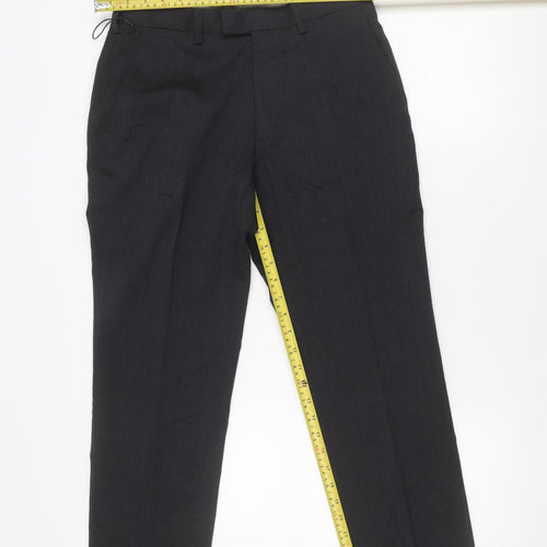 Marks & Spencer Mens Grey Slim Fit Dress Pants 30x29 Wool Blend