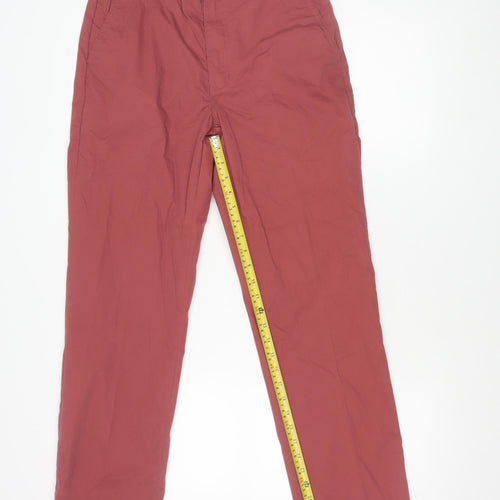 Marks and Spencer Men’s Pink Chino Trousers 30x33 Regular Fit