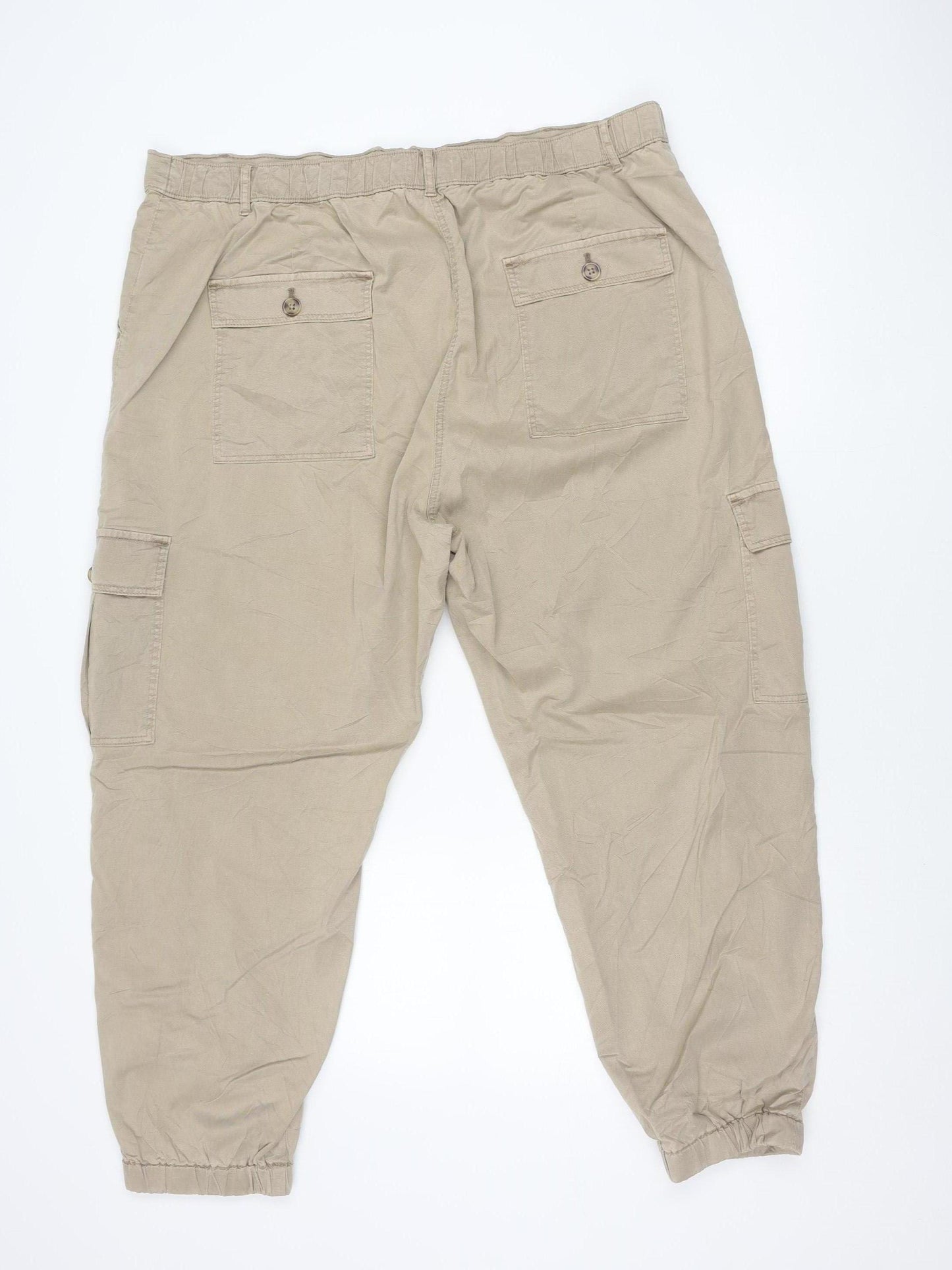 Marks and Spencer Womens Brown Size 22 Cargo Trousers