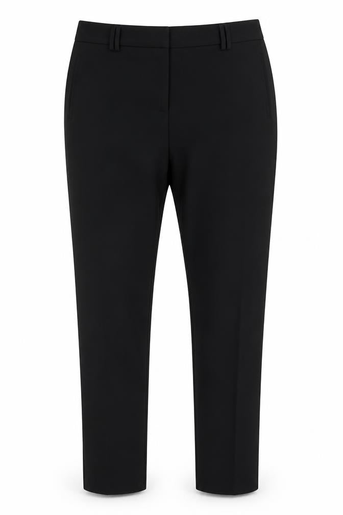 Front view of Marks & Spencer Men's Black, size 20, Regular Fit Straight Trousers