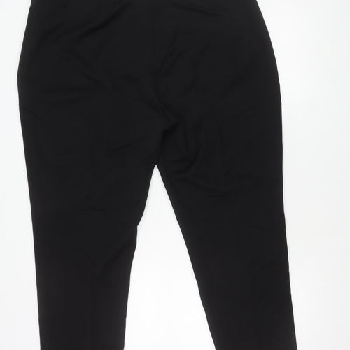 Marks and Spencer Men's Black Size 20 Regular Fit Straight Trousers
