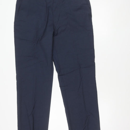 Marks and Spencer Men’s Blue Slim Fit Trousers 34x33 Business Formal