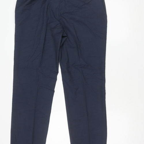 Marks and Spencer Men’s Blue Slim Fit Trousers 34x33 Business Formal