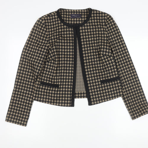 Marks and Spencer Women’s Black Houndstooth Slim Fit Blazer Size 10
