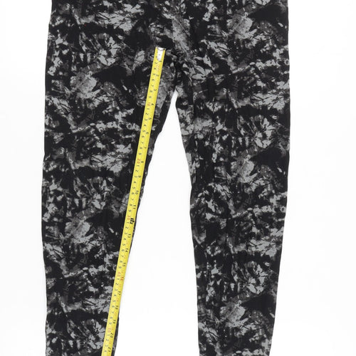 Marks and Spencer Women’s Black Abstract Print Long Leggings Size 14