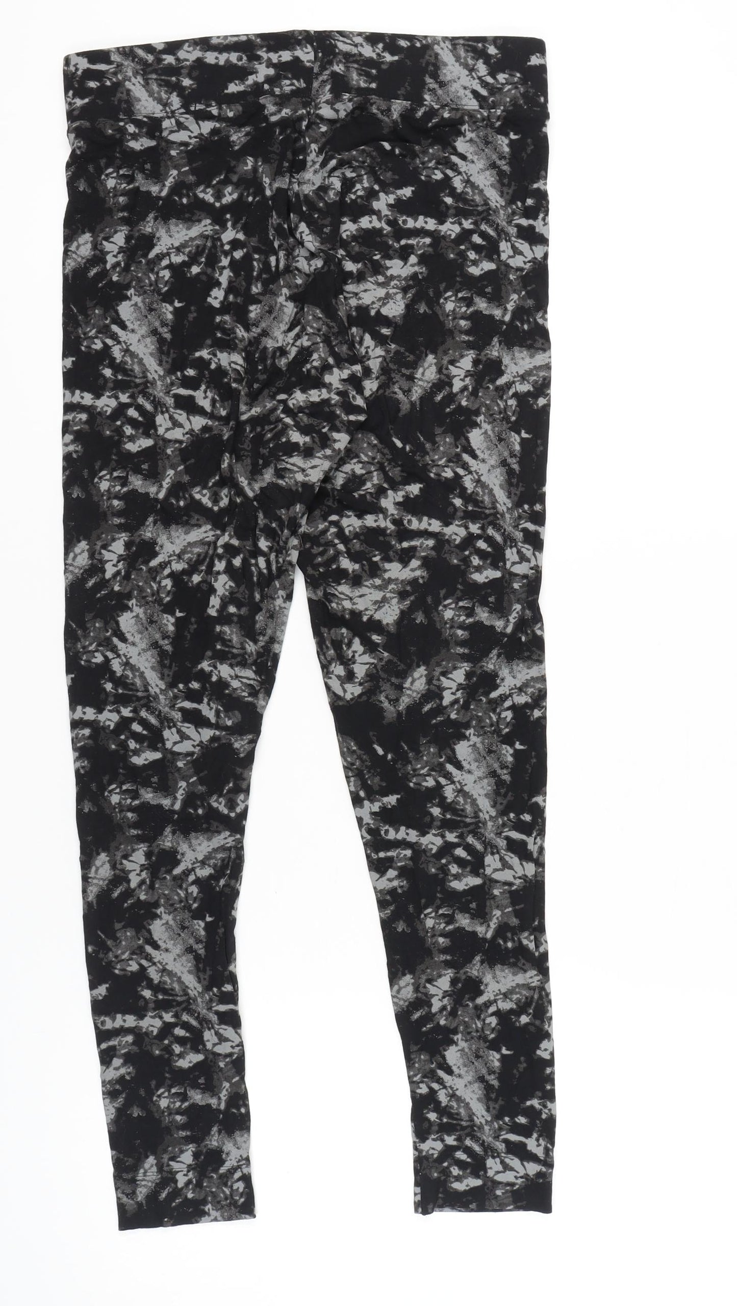 Marks and Spencer Women’s Black Abstract Print Long Leggings Size 14