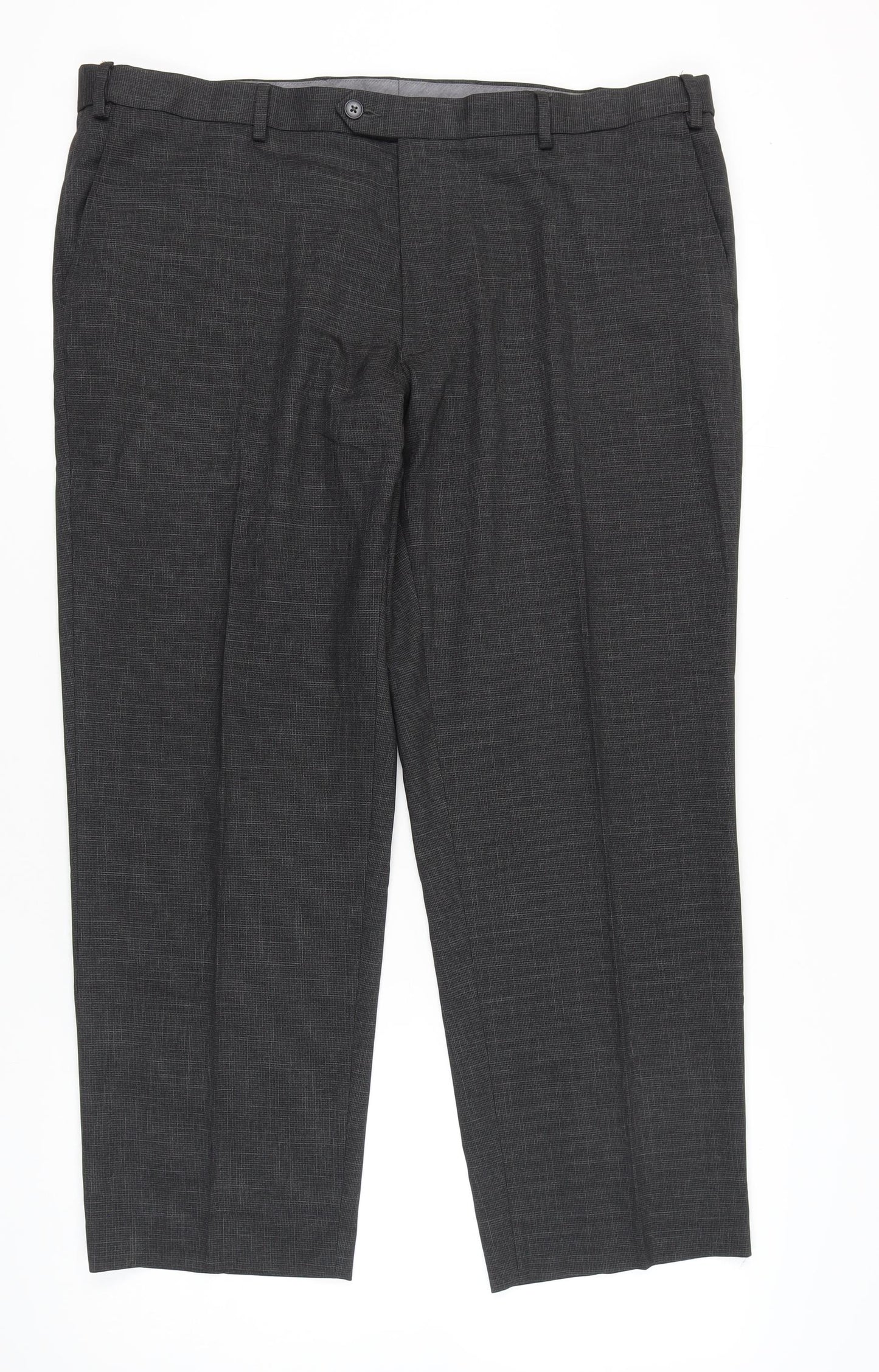 Marks and Spencer Men's Grey 42in Waist 29in Leg Tailored Dress Trousers