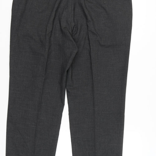 Marks and Spencer Men's Grey 42in Waist 29in Leg Tailored Dress Trousers