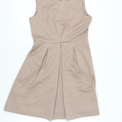 Darling London Women’s Beige A-Line Knee Length Dress Size 12
