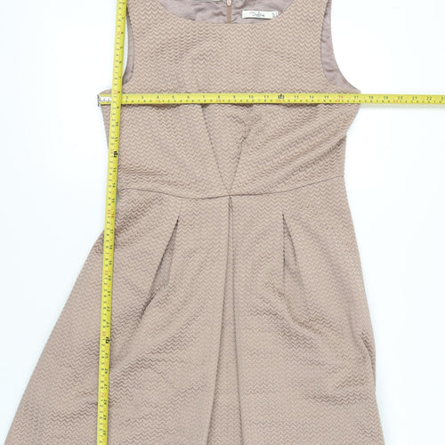 Darling London Women’s Beige A-Line Knee Length Dress Size 12