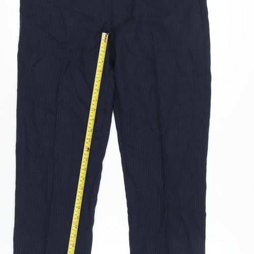 Marks and Spencer Women’s Blue Pinstripe Wool Blend Dress Pants 36R