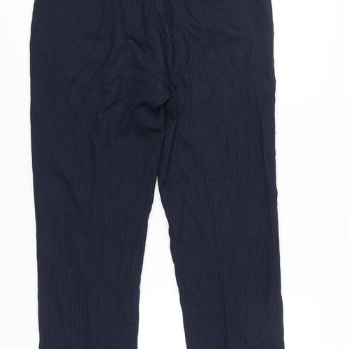 Marks and Spencer Women’s Blue Pinstripe Wool Blend Dress Pants 36R