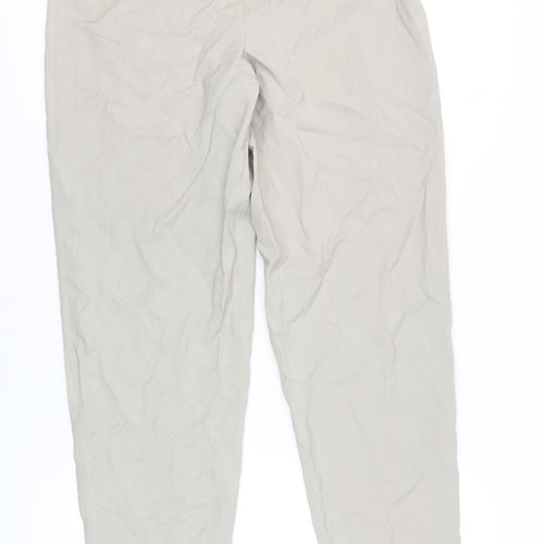 L. Pucci Women's Beige Wool Straight Leg Trousers Size 20