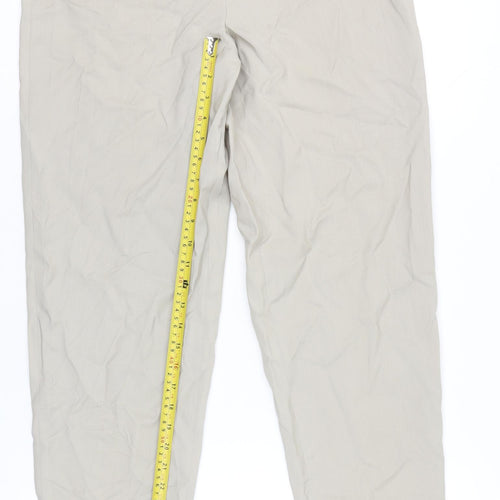 L. Pucci Women's Beige Wool Straight Leg Trousers Size 20