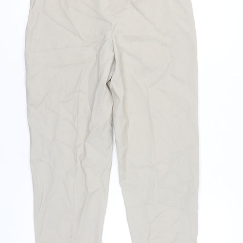 L. Pucci Women's Beige Wool Straight Leg Trousers Size 20