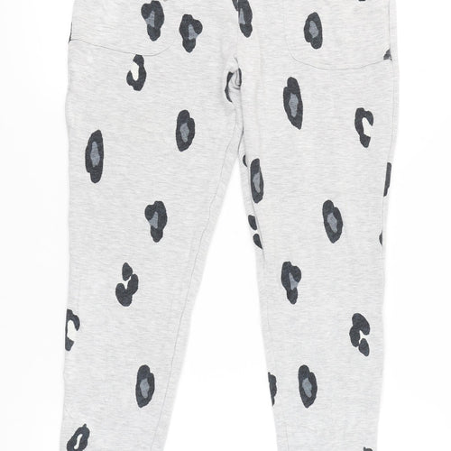 Marks and Spencer Women’s Grey Animal Print Lounge Pants Size 14 Jersey Autumn Winter