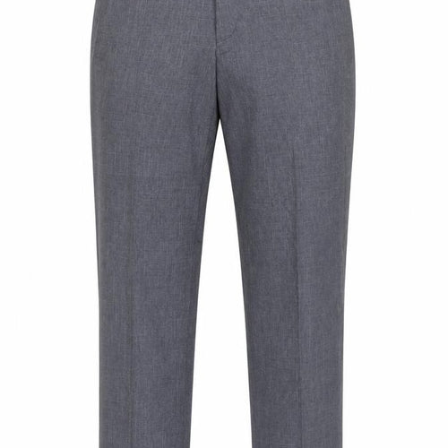 Marks and Spencer Men’s Blue Regular Fit Chambray Trousers 30W 33L Business