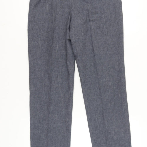 Marks and Spencer Men’s Blue Regular Fit Chambray Trousers 30W 33L Business
