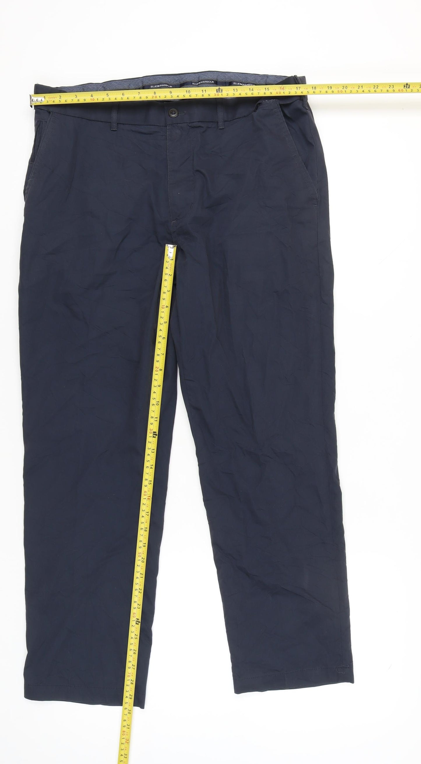 Marks and Spencer Blue Harbour Men's Blue 36R Chino Trousers