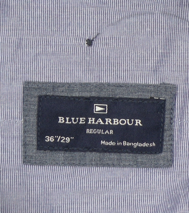 Marks and Spencer Blue Harbour Men's Blue 36R Chino Trousers